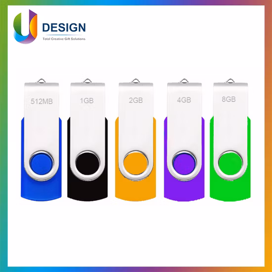 Chiavetta USB in plastica girevole Chiavetta USB ad alta velocità Twister colorata da 8 GB 16 GB per regalo
